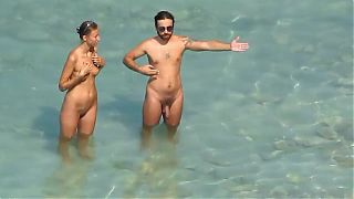 Blowing Off Compilation At Public Beach Hidden Cam
